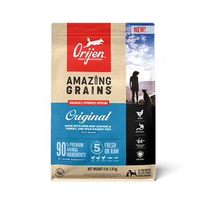 Orijen Amazing Grains Original Dry Dog Food 4lb - Paw Naturals