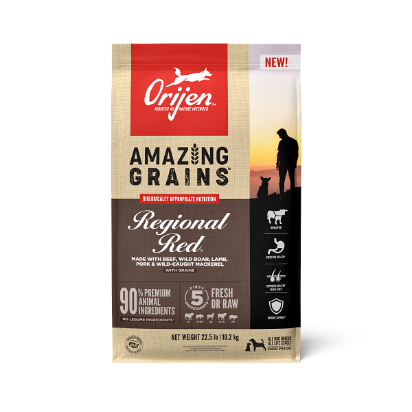 Orijen Amazing Grains Regional Red Dry Dog Food - Paw Naturals