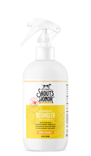 Skout's Honor Probiotic Detangling Spray Honeysuckle 8oz - Paw Naturals
