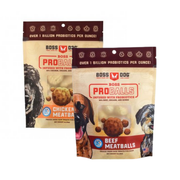 BossDog Proballs Probiotic-Infused Freeze-Dried Meatball Dog Treats 3oz