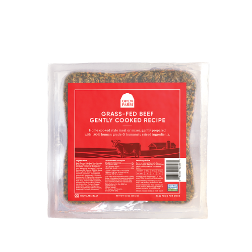 Open Farm Gently Cooked Frozen Dog Food Grass-Fed Beef / 16oz - Paw Naturals