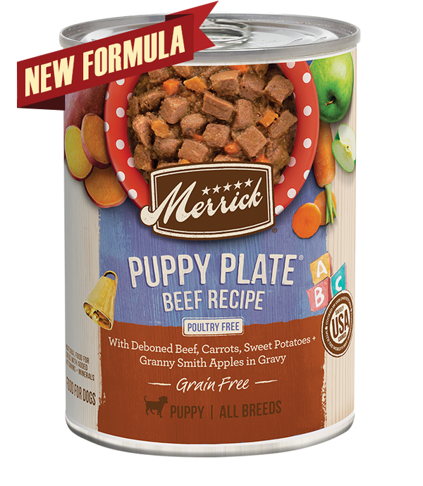 Merrick Puppy Plate Beef Recipe 12.7oz Canned Dog Food