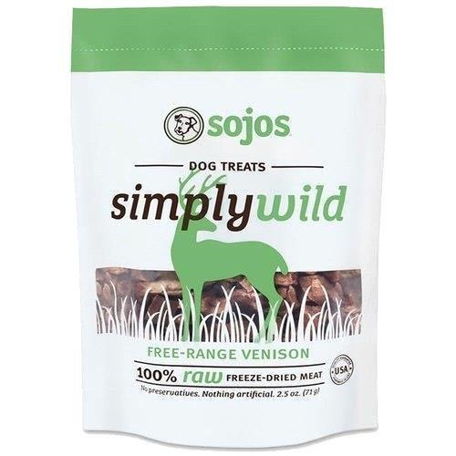 Sojos Simply Wild Venison 2.5oz Freeze-Dried Dog Treats