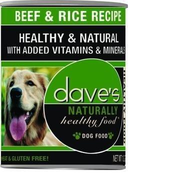 Dave's Pet Food Natural Healthy Beef Rice 13oz Canned Dog Food - Paw Naturals