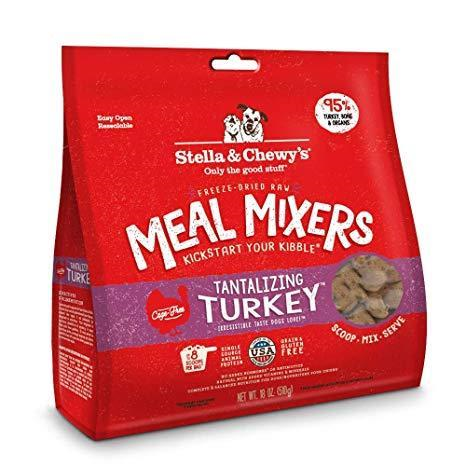 Stella & Chewy's Meal Mixer Tantalizing Turkey Raw Freeze-Dried Dog Food 18oz - Paw Naturals