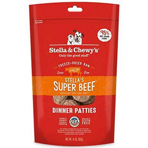 Stella & Chewy's Stella's Super Beef Dinner Patties Raw Freeze-Dried Dog Food 14oz - Paw Naturals