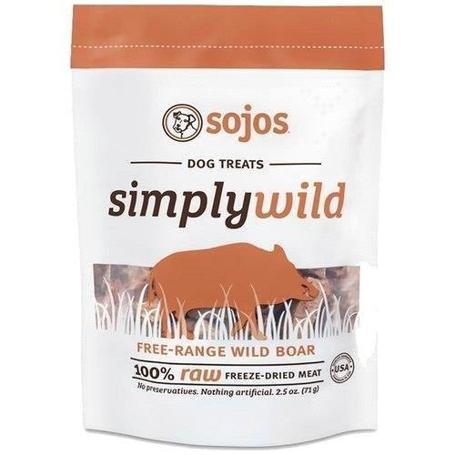 Sojos Simply Wild Boar 2.5oz Freeze-Dried Dog Treats