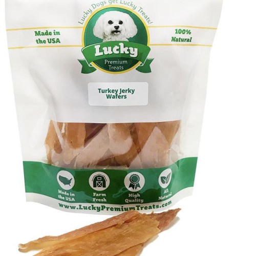 Lucky Premium Treats Turkey Jerky Wafer Dog Treats