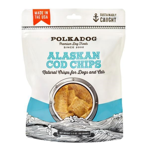 Polka Dog Bakery Alaskan Cod Chips 3.5oz - Paw Naturals