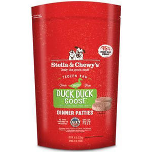 Stella & Chewy's Duck Duck Goose Dinner Patties Raw Frozen Dog Food 3lb - Paw Naturals