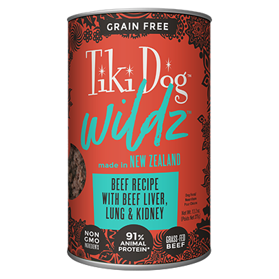 Tiki Pet Wildz 91% Canned Dog Food Beef - Paw Naturals