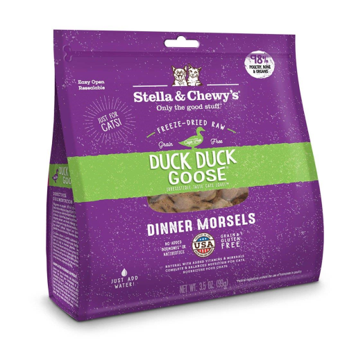 Stella & Chewy's Duck Duck Goose Dinner Morsels 3.5oz Freeze-Dried Cat Food - Paw Naturals