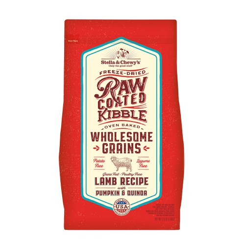 Stella & Chewy's Wholesome Grain Raw-Coated Baked Kibble Grass-Fed Lamb With Pumpkin & Quinoa Dry Dog Food - Paw Naturals