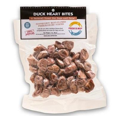 Fresh Is Best Freeze-Dried Duck Heart Bites 3oz - Paw Naturals