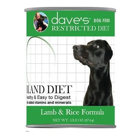 Dave's Pet Food Restricted Bland Lamb 13.2oz Canned Dog Food - Paw Naturals