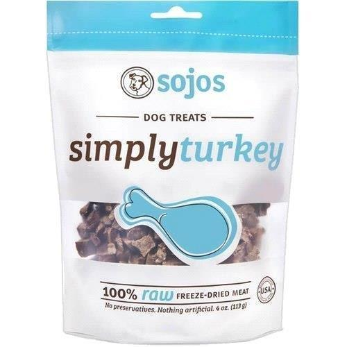 Sojos Simply Meat Turkey 4oz Freeze-Dried Dog Treats - Paw Naturals