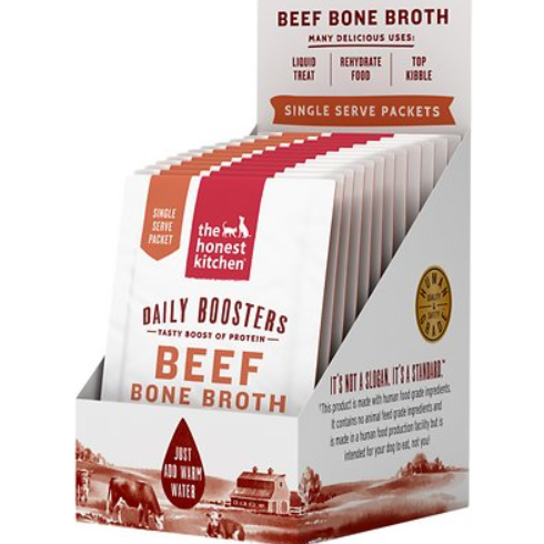 He Honest Kitchen Daily Boosters Instant Beef Bone Broth With Turmeric For Dogs 12oz - Paw Naturals