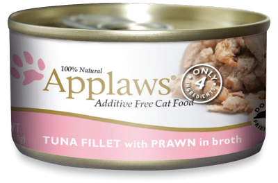 Applaws Tuna Fillet With Prawns 2.47oz Cat Can