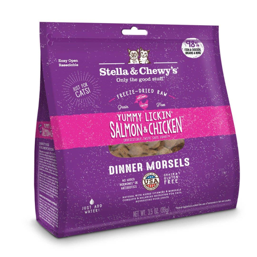 Stella & Chewy's Yummylickin' Salmon & Chicken Dinner Morsels 3.5oz Freeze-Dried Cat Food - Paw Naturals