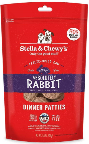 Stella & Chewy's Absolutely Rabbit Dinner Patties Raw Freeze-Dried Dog Food