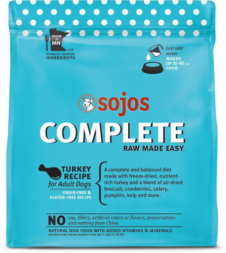 Sojos Complete Turkey Raw Freeze-Dried Dog Food - Paw Naturals