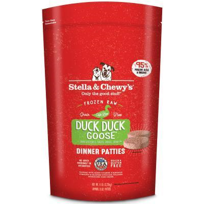 Stella & Chewy's Duck Duck Goose Dinner Patties Raw Frozen Dog Food - Paw Naturals
