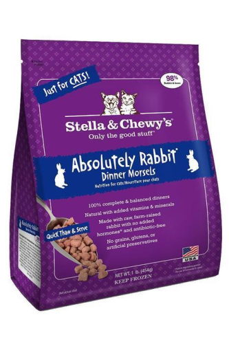 Stella & Chewy's Raw Frozen Cat Food Rabbit - Paw Naturals