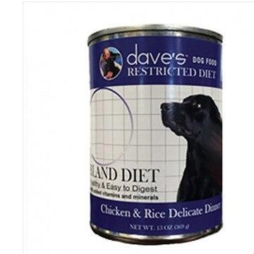 Dave's Pet Food Restricted Bland Chicken 13oz Canned Dog Food - Paw Naturals