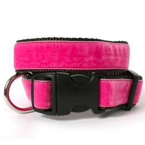 Mimi Green Pink Velvet Collar Small 9"12" - Paw Naturals