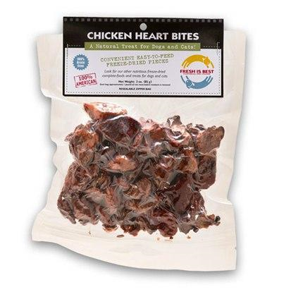 Fresh Is Best Freeze-Dried Chicken Heart Bites 3oz - Paw Naturals