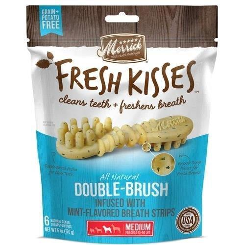 Merrick Fresh Kisses Mint Breath Strip Medium 6oz