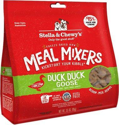 Stella & Chewy's Meal Mixer Duck Duck Goose Raw Freeze-Dried Dog Food 18oz - Paw Naturals