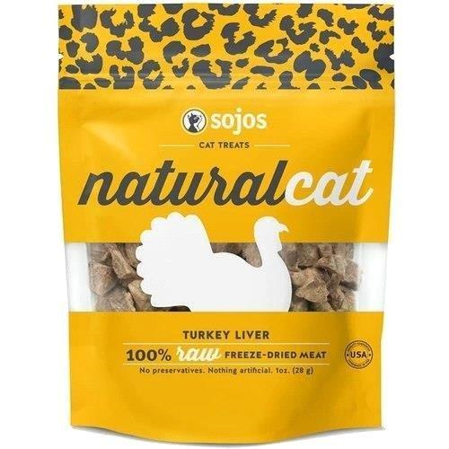 Sojos Natural Turkey Liver 1.25oz Freeze-Dried Cat Treats