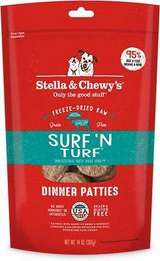 Stella & Chewy's Surf & Turf Dinner Patties Raw Freeze-Dried Dog Food 14oz - Paw Naturals