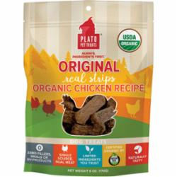 Plato Original Real Meat Strips Dog Treats 3oz / Chicken - Paw Naturals