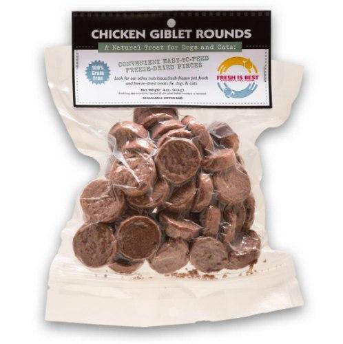 Fresh Is Best Freeze-Dried Chicken Giblet Rounds 4oz - Paw Naturals