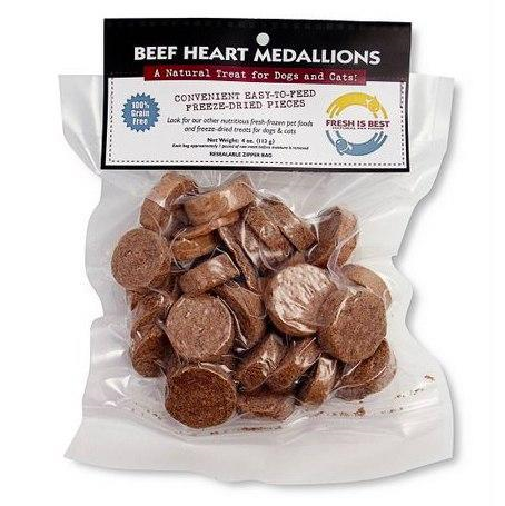 Fresh Is Best Freeze-Dried Beef Heart Medallions 4oz - Paw Naturals