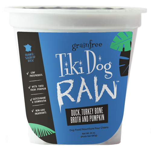 Tiki Pet Raw Frozen Duck & Turkey Bone Broth Dog Food - Paw Naturals