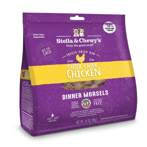 Stella & Chewy's Chick Chick Chicken Dinner Morsels 3.5oz Freeze-Dried Cat Food - Paw Naturals