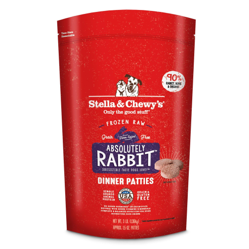 Stella & Chewy's Absolutely Rabbit Dinner Patties Raw Frozen Dog Food - Paw Naturals