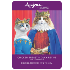 Rawz Aujou Cat Food Pouch 2.64oz Chicken & Duck - Paw Naturals