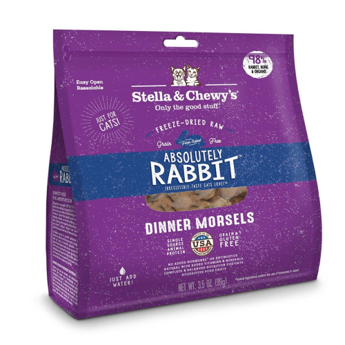 Stella & Chewy's Absolutely Rabbit Meal Mixers 3.5oz Raw Freeze-Dried Cat Food - Paw Naturals
