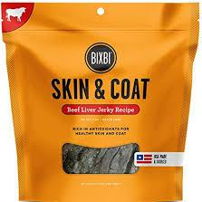 Bixbi Jerky Skin & Coat Beef Liver Dog Treat