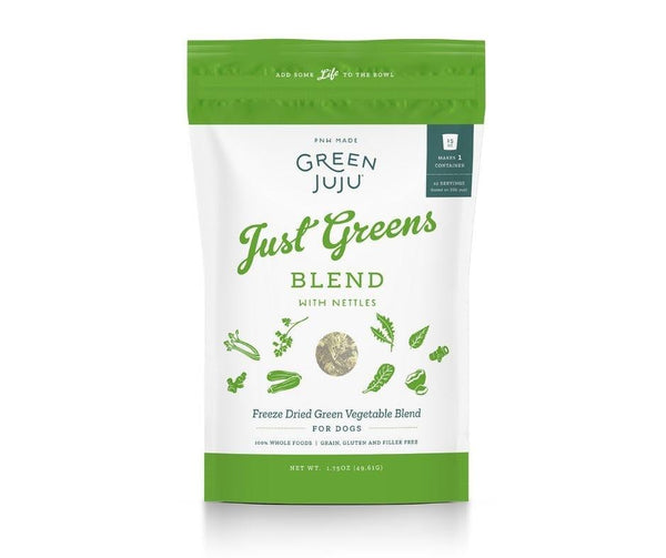Green Juju Dog Freeze-Dried Just Greens Blend with Nettles Food Topper