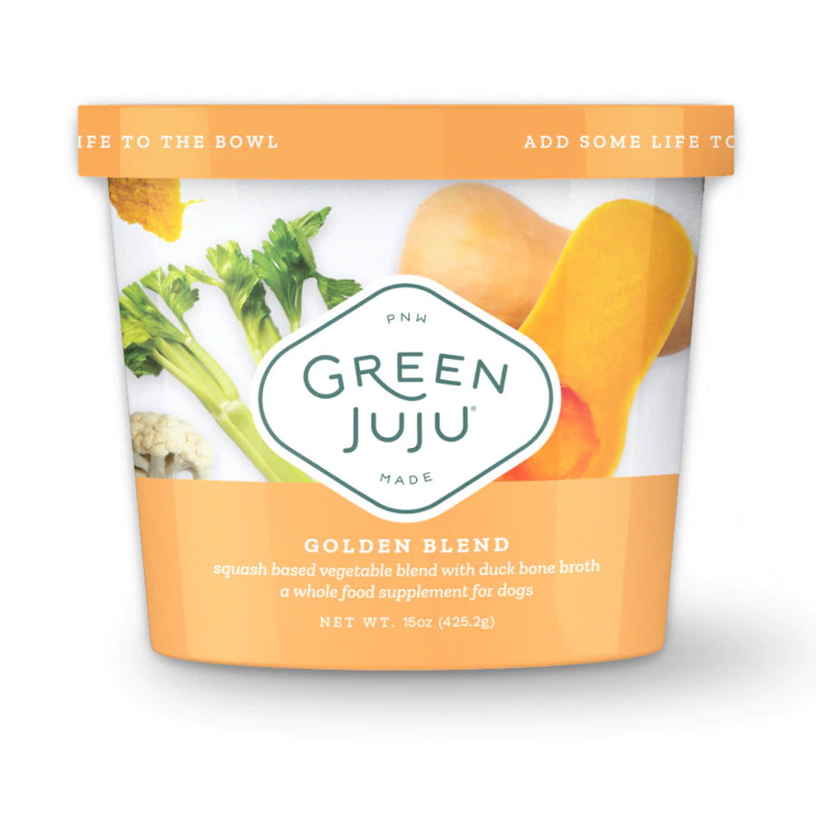 Green Juju Frozen Supplement Food Toppers Golden Blend / 15oz - Paw Naturals