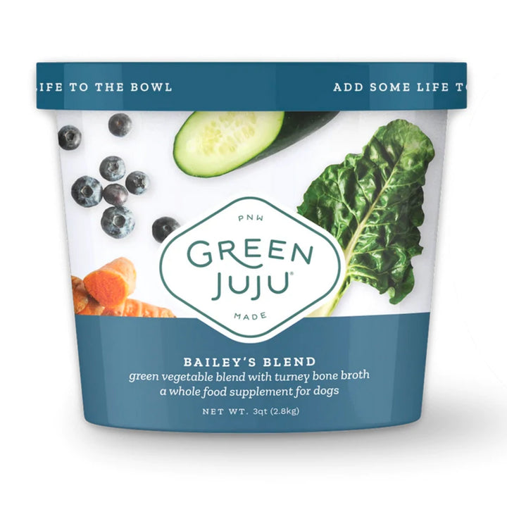 Green Juju Frozen Supplement Food Toppers Bailey's Blend / 15oz - Paw Naturals