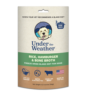 Under The Weather Rice, Hamburger & Bone Broth Bland Diet 6.5oz - Paw Naturals