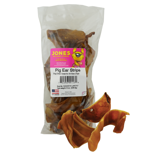 Jones Natural Chews Pig Ear Snack 4.5z