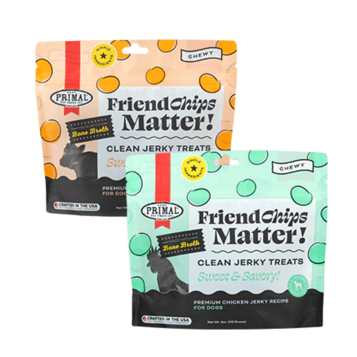 Primal FriendChips Matter Clean Jerky Treats 4oz - Paw Naturals