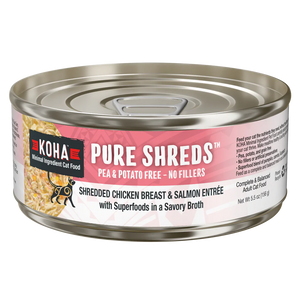 Koha Pure Shreds Canned Cat Food 5.5oz Chicken & Salmon - Paw Naturals